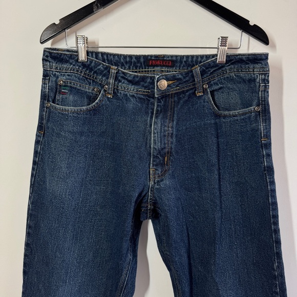 Fiorucci Jeans Blue Relaxed Fit Vintage Embroidered Back Pockets Denim Size 36 - Picture 3 of 15